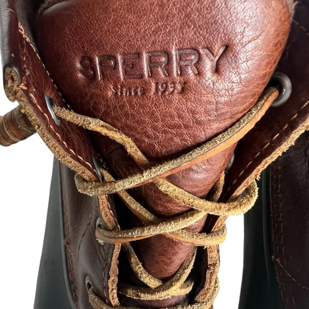 Sperry Top Sider Saltwater Duck Boots Women’s 7M  Brown Rain Snow Boot STS91176